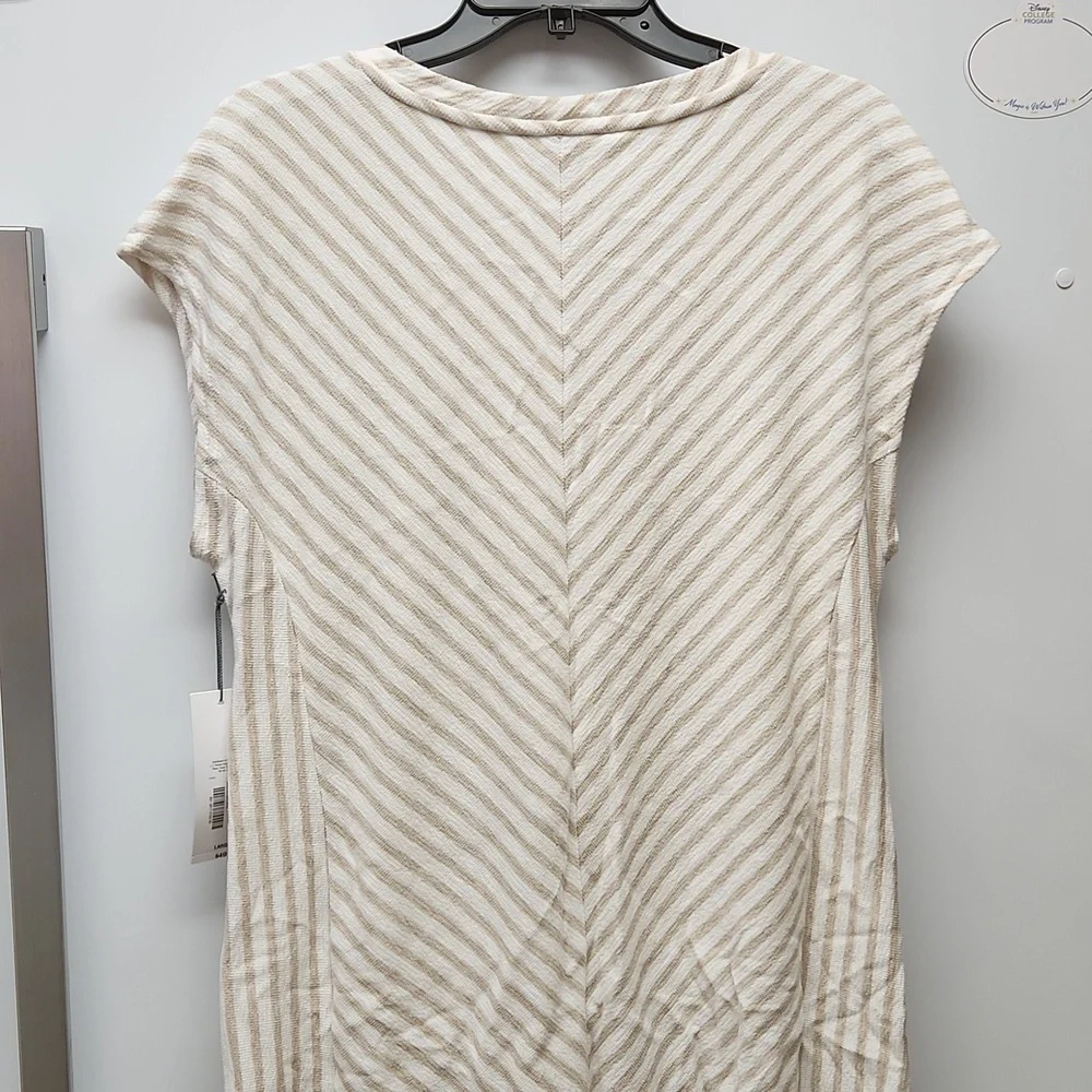 NWT Liz Claiborne Size L White and Cream Swimsuit / Beach Cover Up - Picture 10 of 11